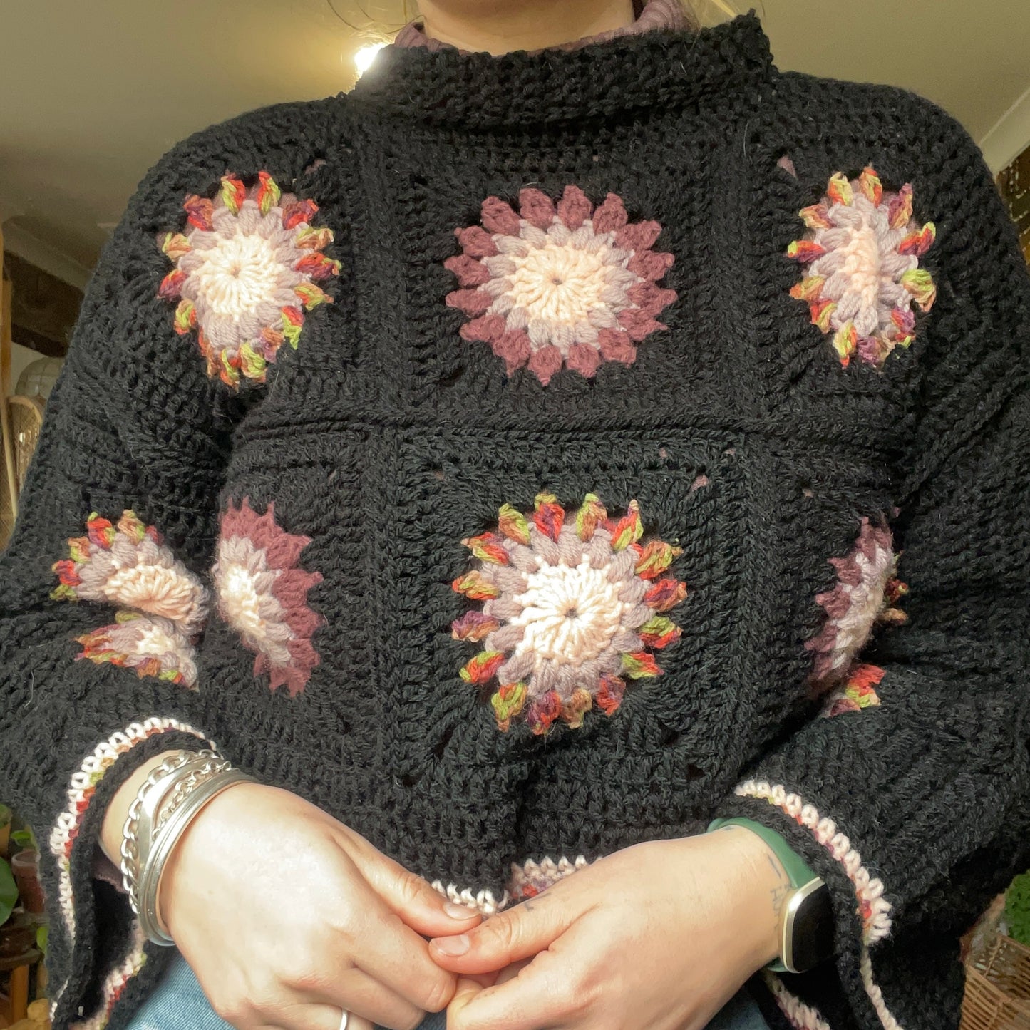 Cropped Flower Jumper