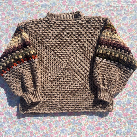 Textured crochet jumper