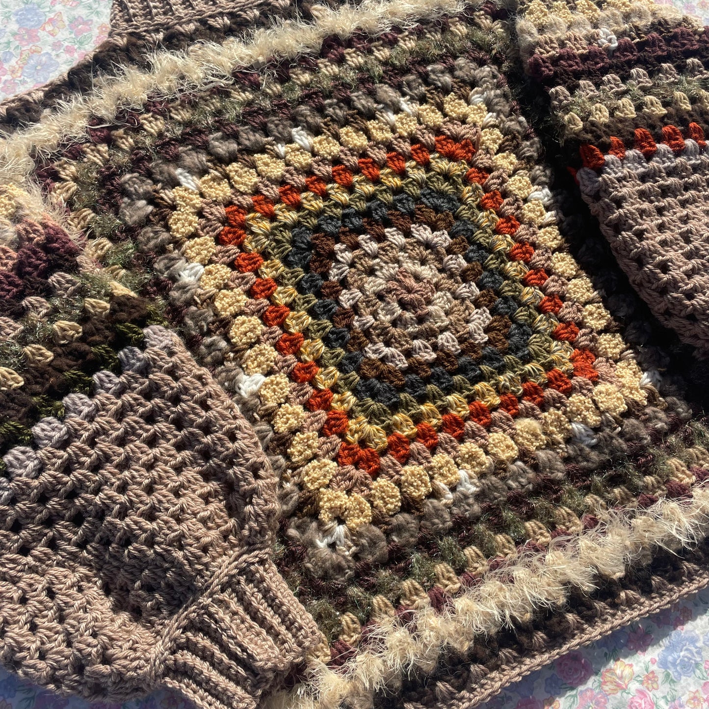 Textured crochet jumper