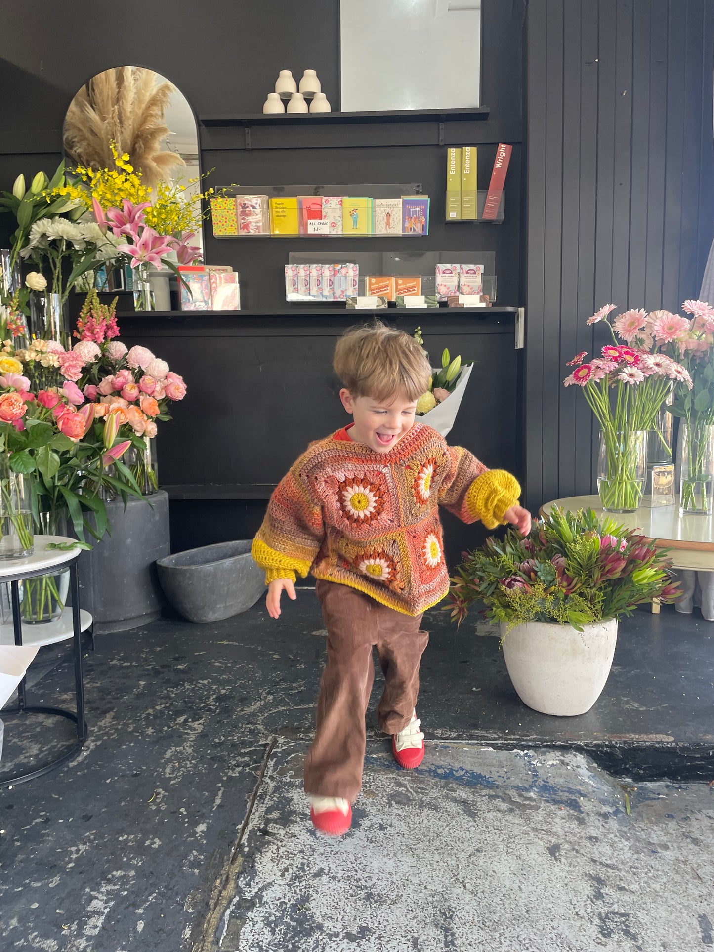 Kids flower crochet jumper